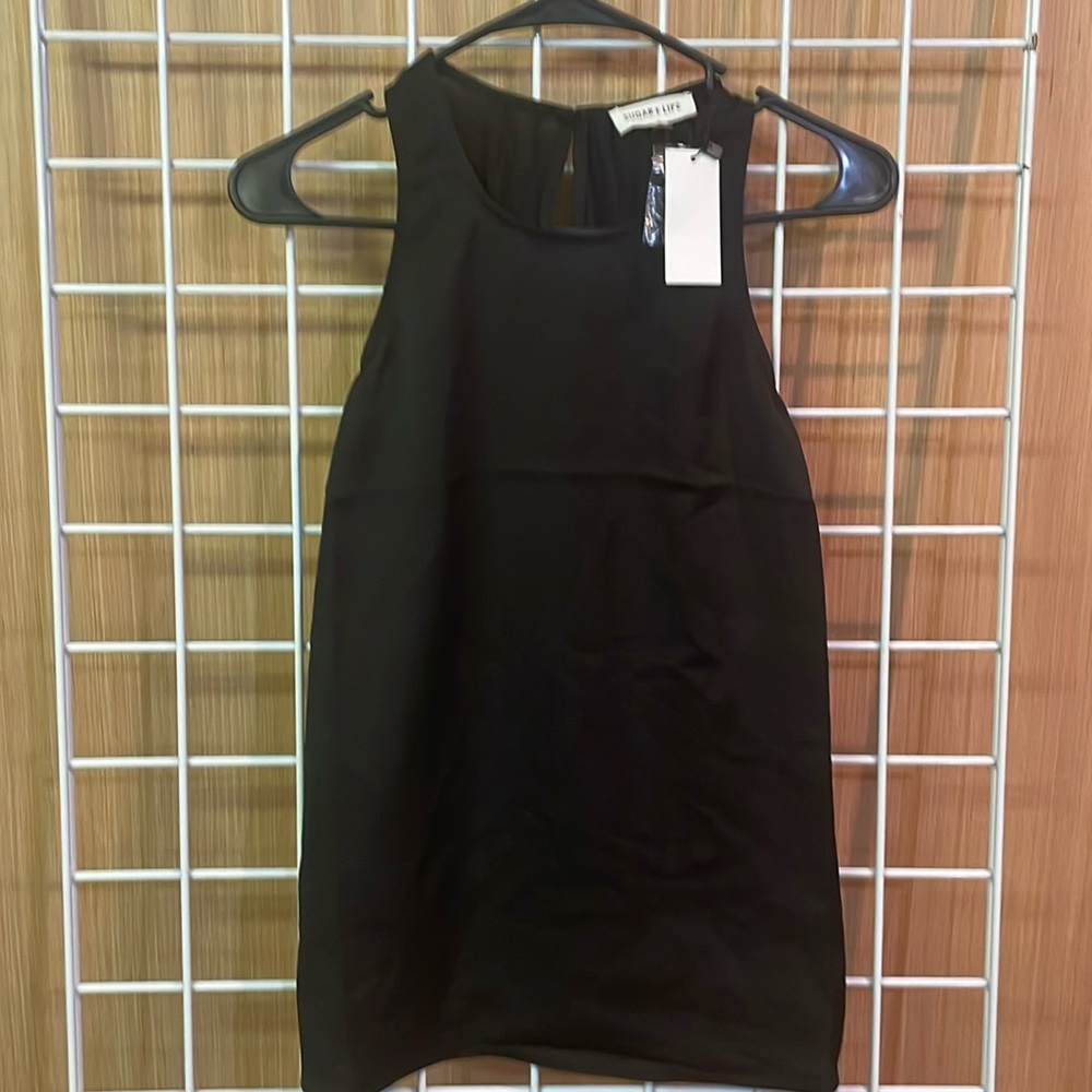 COPY - SugarLips black sleeveless top. NWT